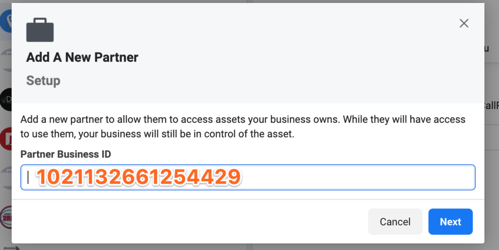 Facebook Business Manager: Giving Partner Access to Assets
