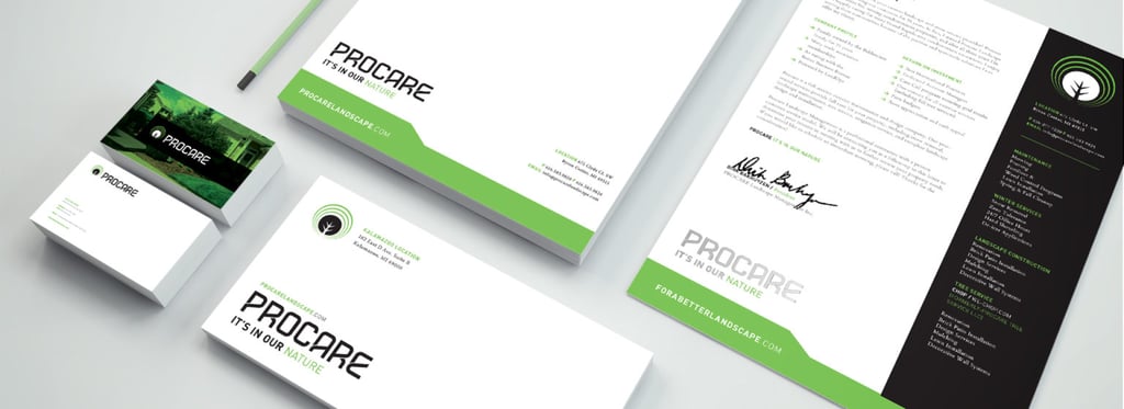 ProCare stationary and print elements