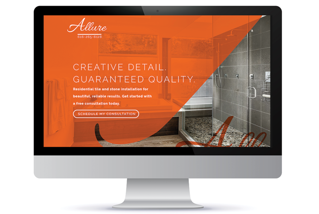 Allure website design