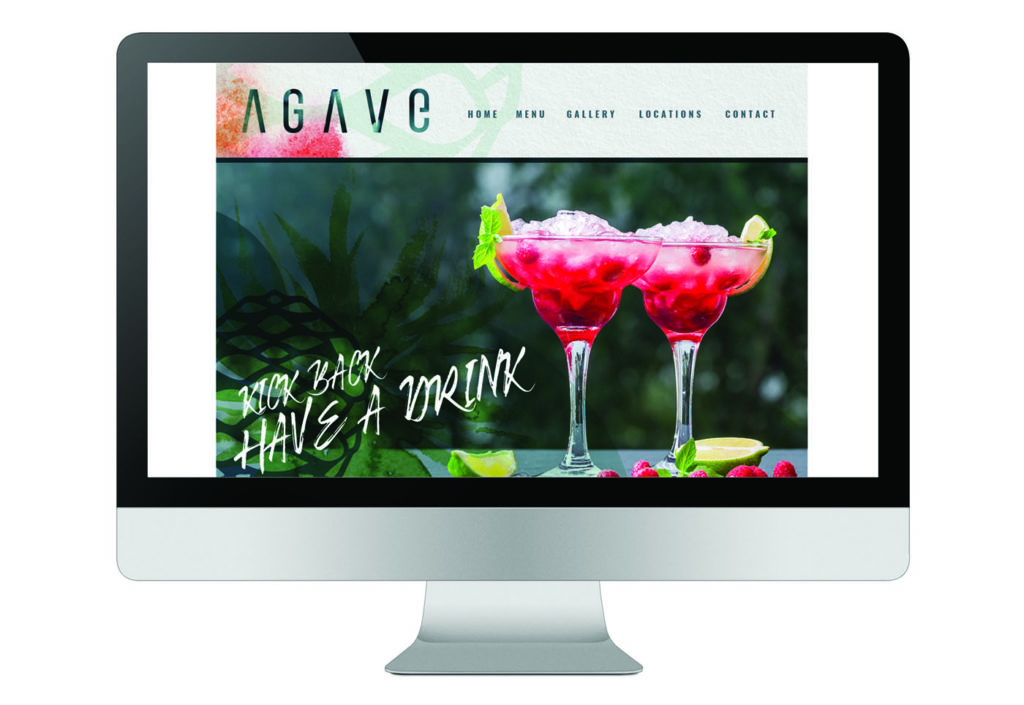 homepage web design - agave food