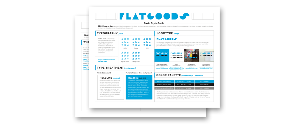 flatgoods branding guide sheet
